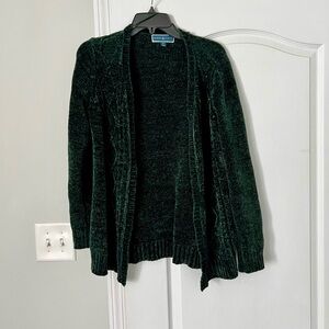 Karen Scott | green long sleeve cardigan - M
